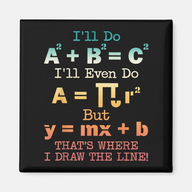 Funny Math Teacher Joke Funny Best Math-citat Magnet (Framsidan)