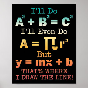 Funny Math Teacher Joke Funny Best Math-citat Poster