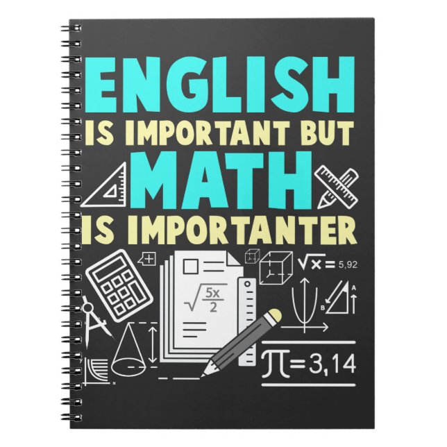 Funny Math Teacher Joke Math Geek School Anteckningsbok (Framsidan)