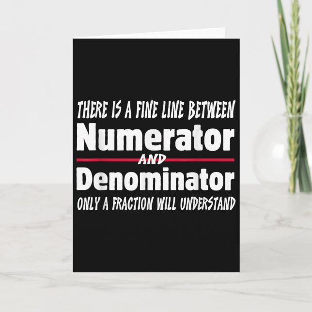 Funny Math Teacher Joke Men Women Fun Student Quot Kort (Framsida)