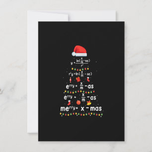 Funny Math Teacher Julgran God jul Teach Inbjudningar