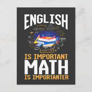 Funny Math Teacher kämpar mot engelska problem Vykort