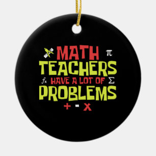 Funny Math Teacher Math Joke Julgransprydnad Keramik