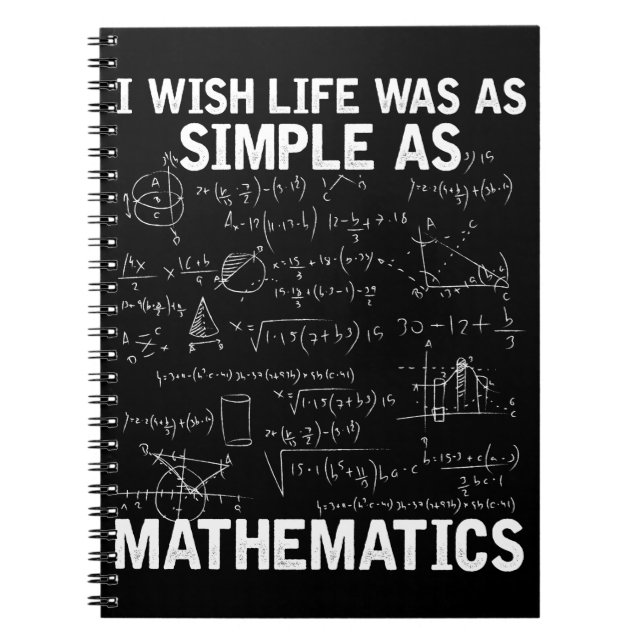 Funny Math Teacher Mathematics Nerd Anteckningsbok (Framsidan)