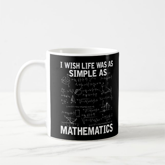 Funny Math Teacher Mathematics Nerd Kaffemugg (Vänster)