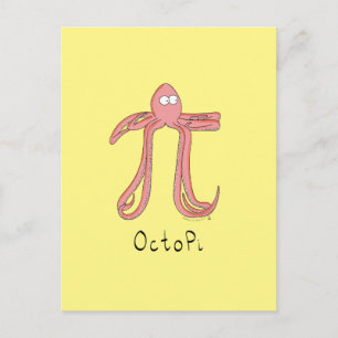 Funny Math Teacher Octopus Vykort