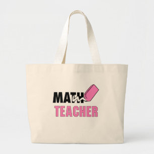 Funny Math Teacher Rosa Eraser Jumbo Tygkasse