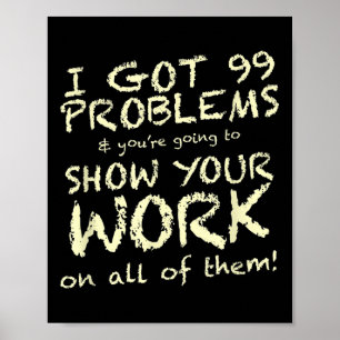 Funny Math Teacher som säger citat fras grafik Poster