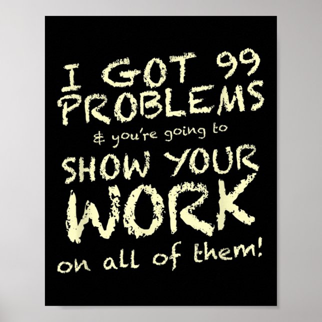 Funny Math Teacher som säger citat fras grafik Poster (Framsidan)