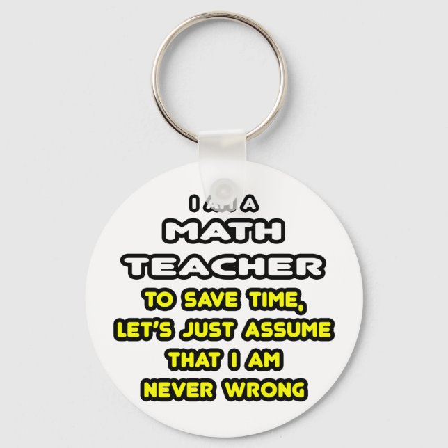 Funny Math Teacher T-Shirts and Gifts Nyckelring (Framsida)