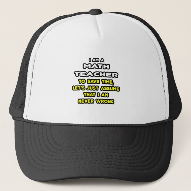 Funny Math Teacher T-Shirts and Gifts Truckerkeps (Framsida)