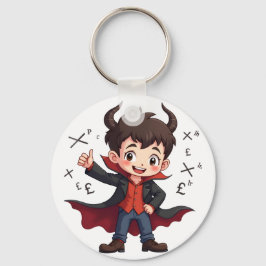 Funny Math Teacher Tecknad - Devilish Educator Nyckelring