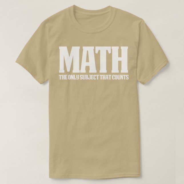 Funny Math Underbar Math Gift Math räknas 1 T Shirt (Design framsida)
