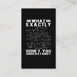 Funny Mathematician Physicis Teacher Science Nerd Visitkort
