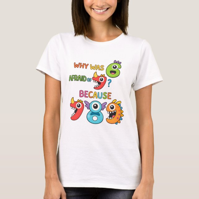 Funny Maths 7 8 9 T Shirt for Teachers and Schools (Framsida)