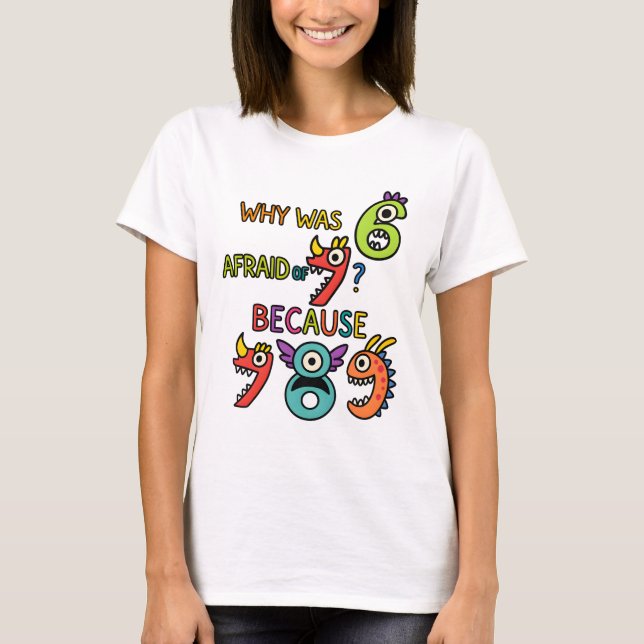 Funny Maths 7 8 9 T Shirt for Teachers and Schools (Framsida)