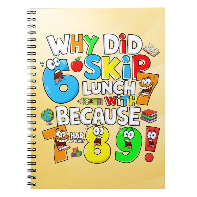 Funny Maths Numbers Notebook for Primary School Anteckningsbok (Framsidan)