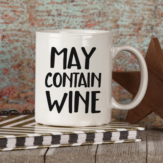 Funny May Contain Vin Mugg (Skapare uppladdad)