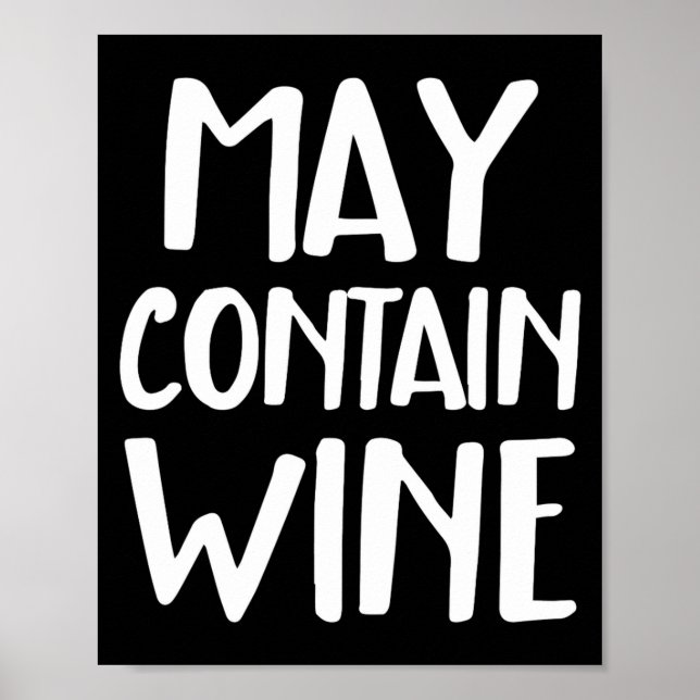 Funny May Contain Wine  Poster (Framsidan)