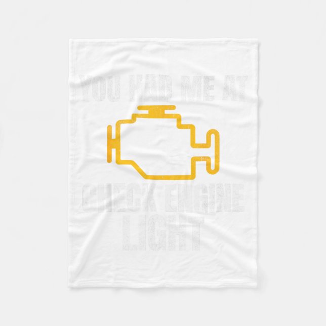 Funny Mechanic Check Engine Light Car Auto Repair  Fleecefilt (Framsidan)