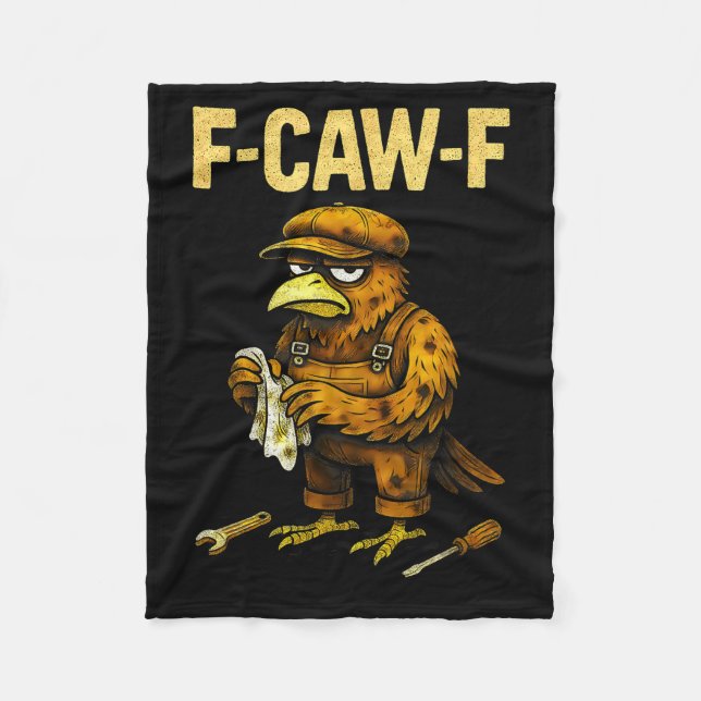 Funny Mechanic F Caw F Crow Fcawf Raven Mechanics  Fleecefilt (Framsidan)