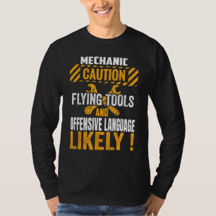 Funny Mechanic Maintenance Man Garage Cars Technic T Shirt
