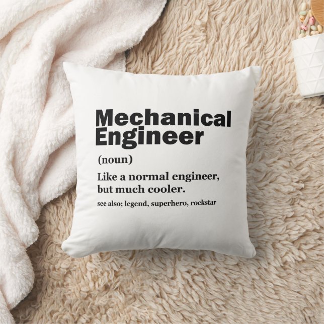 Funny Mechanical Engineer Definition Engineering Kudde (Filt)