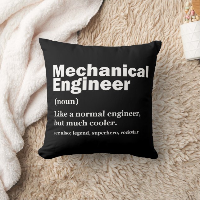 Funny Mechanical Engineer Definition Engineering Kudde (Filt)