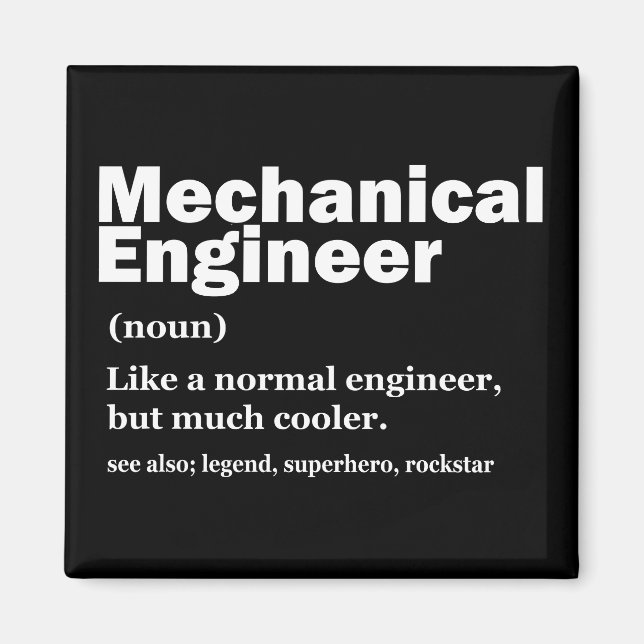 Funny Mechanical Engineer Definition Engineering Magnet (Framsidan)