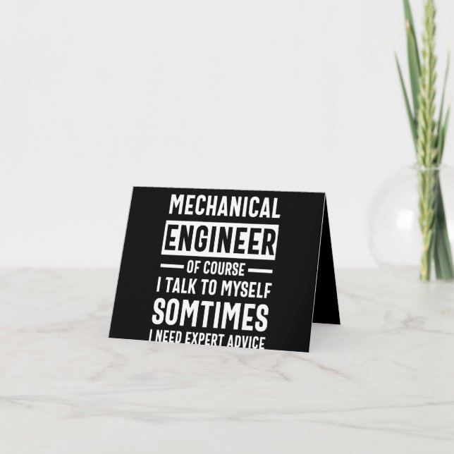 Funny Mechanical  Engineer Gift Anteckningskort (Framsida)
