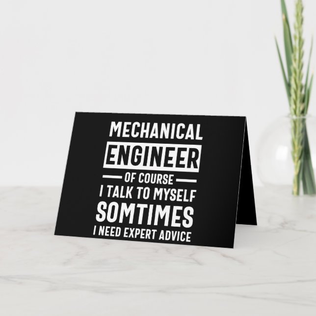 Funny Mechanical  Engineer Gift Kort (Framsida)