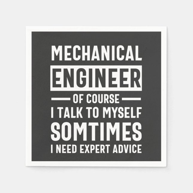Funny Mechanical  Engineer Gift Pappersservett (Framsidan)