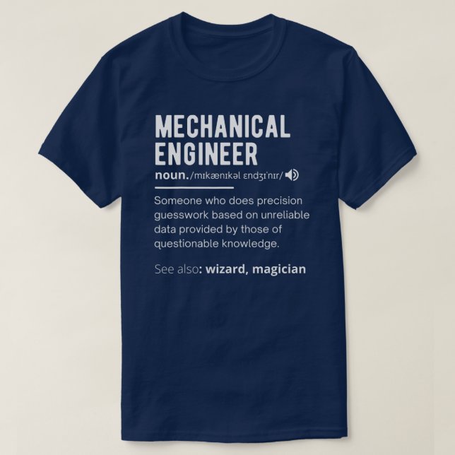 Funny Mechanical Ingenjör Definition Engineering T Shirt (Design framsida)