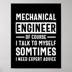Funny Mechanical Ingenjör Gift Poster