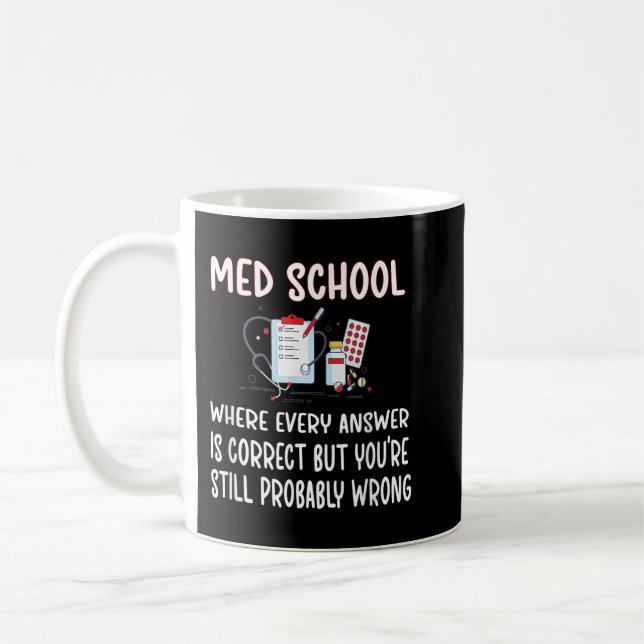 Funny Med School Future Doktor Medical School Stud Kaffemugg (Vänster)
