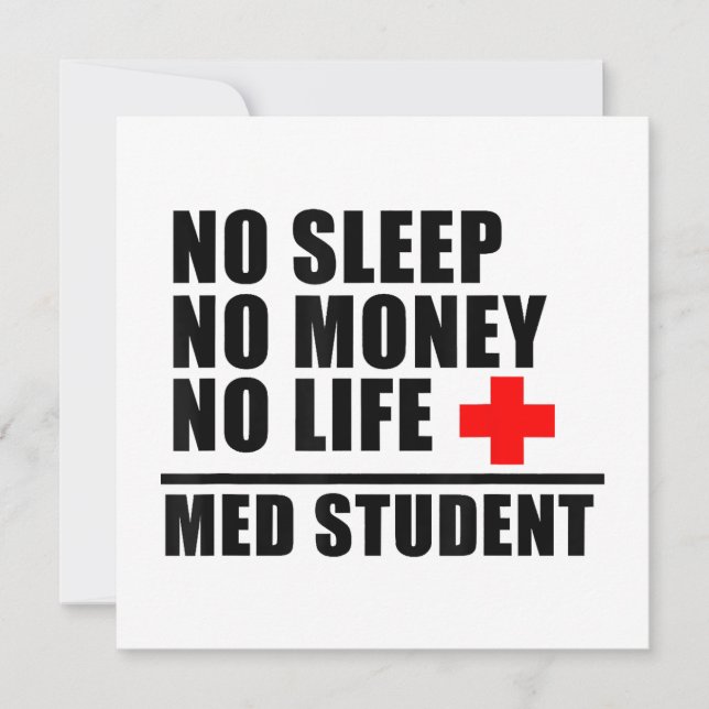 Funny Med School T ShirtTrust Me är nästan en dokt Inbjudningar (Framsida)