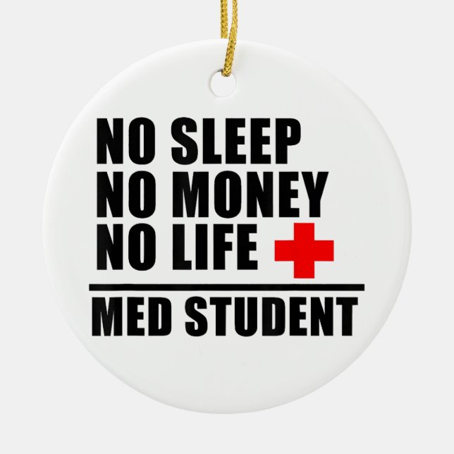 Funny Med School T ShirtTrust Me är nästan en dokt Julgransprydnad Keramik (Framsidan)