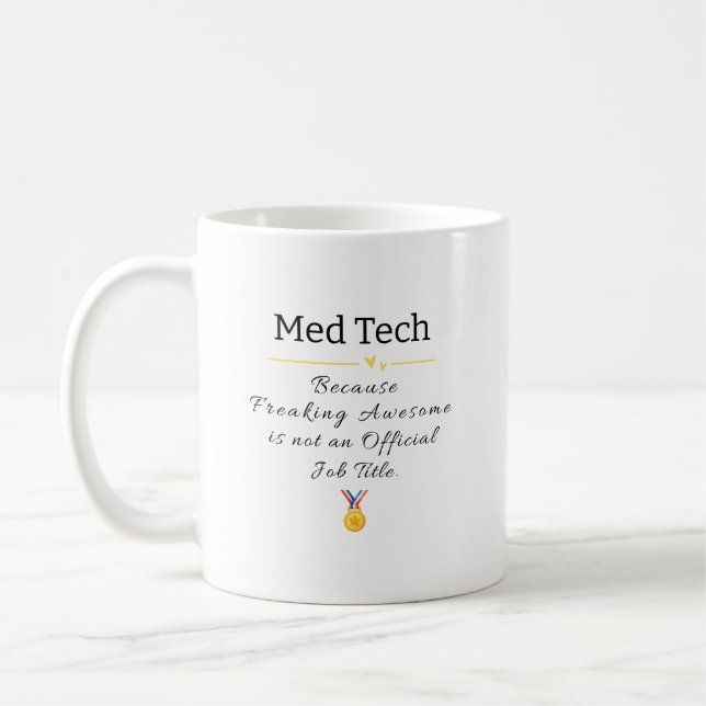 Funny Med Tech Gift Mugg för Lab Heroes (Vänster)