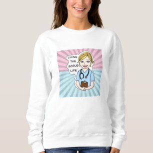 Funny Medical Humor Att leva Skrubblivet T Shirt