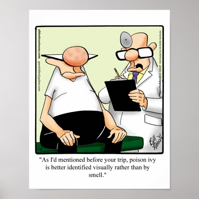 Funny Medical Humor Poster Gift Poison Ivy (Framsidan)
