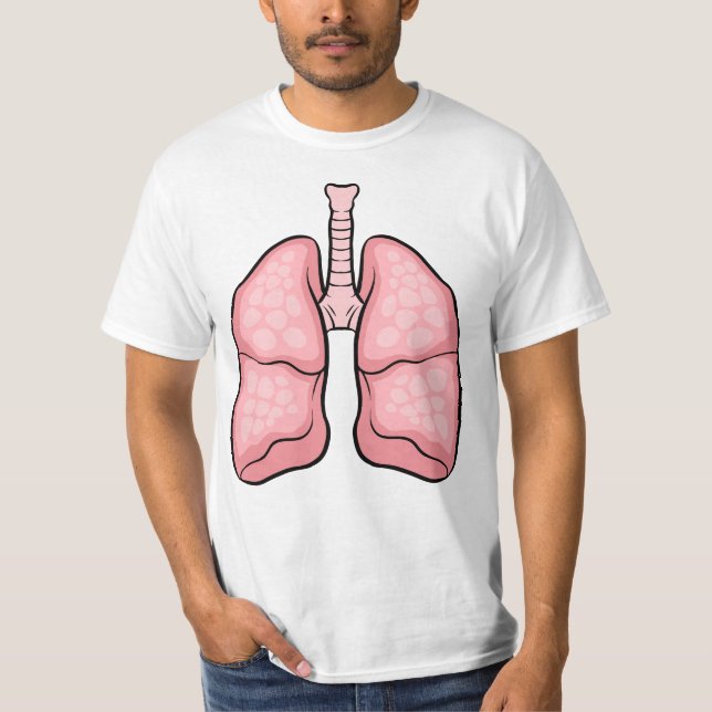 Funny Medical Science Anatomy Human Lungs T Shirt (Framsida)