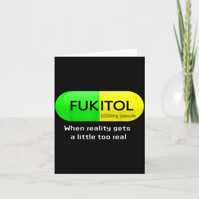 Funny Medication Gooditol Capsule Pharmacy Humor  Kort (Framsida)