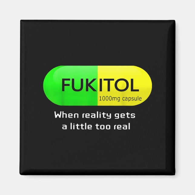 Funny Medication Gooditol Capsule Pharmacy Humor  Magnet (Framsidan)