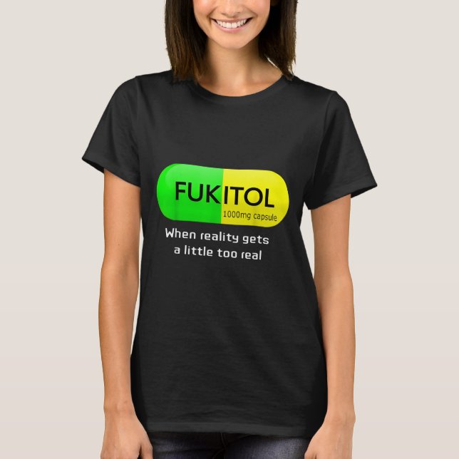 Funny Medication Gooditol Capsule Pharmacy Humor  T Shirt (Framsida)