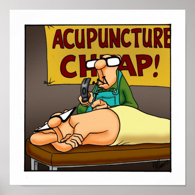 Funny medicinsk akupunktur Poster (Framsidan)