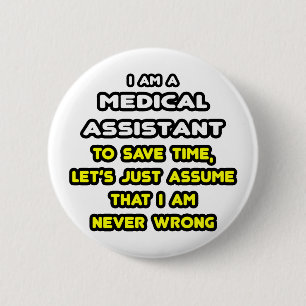 Funny medicinsk assistent T-Shirts och Gifts Knapp