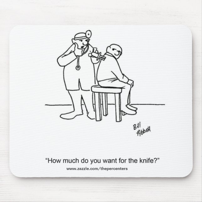 Funny Medicinsk Humor Mouse Pad Gift Musmatta (Framsidan)