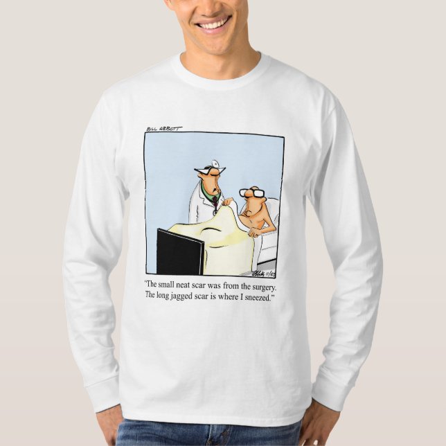Funny medicinsk kirurgi Humor LS Tee Shirt (Framsida)