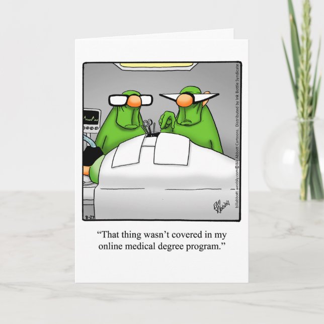 Funny Medicinsk School Grattisar Studenten Kort (Framsida)