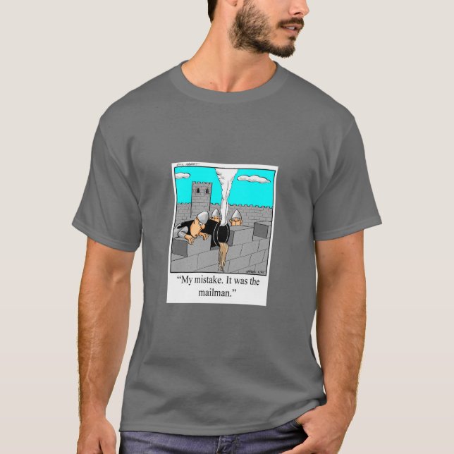Funny Medieval Humor Tee Shirt (Framsida)